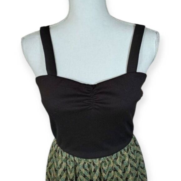 FINESSE BLACK MULTICOLOR MAXI DRESS SZ.M EUC. - Picture 2 of 7